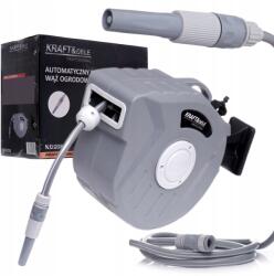 Kraft&Dele Kerti Tömlő Automata 15m+1, 5m +falra Szerelhető Dobvégek 1/2 (KD2082)