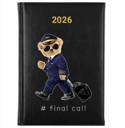 FunnyCase Könyvnaptár 2026 Final Call Fekete tervező Időzítő Ajándék Wz (Kalendarz Czarny FINAL CALL)