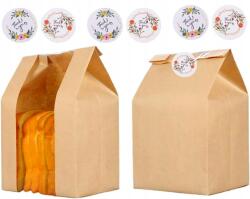 Zamiss 50 db-os Kraft ablakos papírzacskó kenyértartóhoz
