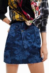 Desigual Farmer Mini Mintás Szoknya, Size XS, kék, pamut (22WWFD03_5161)