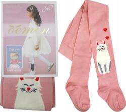 7-9 L Harisnyanadrág Pamut Macska Cica rózsaszín C162 (C162)