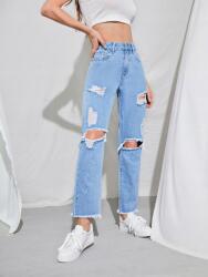 Shein KC84104 Shein Mom Jeans Nadrág Magas Kopásállósággal M