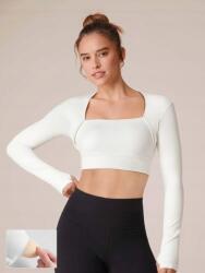 Shein Krémszínű Hosszú Ujjú Felső (M) (587536)