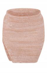 Prettylittlething Bézs Rövid Kötött Miniszoknya Prettylittlething Kivágással 40