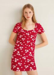 MANGO Piros Virágos Mini Ruha, Size S (309196)