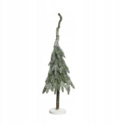 Kaemingk Mini karácsonyfa fatörzsön zöld havas dekoratív tűlevelekkel 10x10x35cm (zf123052)
