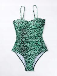 Shein Egyrészes Fürdőruha Zöld Leopárdmintás 40 L__L