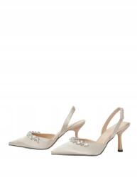 Shein Bézs Szatén Magassarkú Cipő Strasszokkal 38__38 (sx2407026560803804)