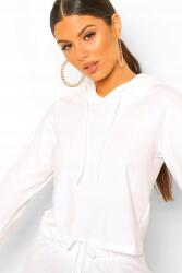 Boohoo Fehér Casual Basic Női Pulóver 44 XXL 1AAA