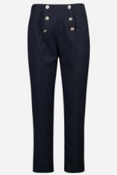 Boohoo Nadrág Fekete Elegáns Magas Derekú Szűkített Dekoratív Gombokkal 40 L__L