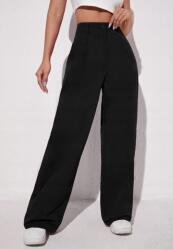 Shein Egyenes Szárú Női Nadrág Fekete Casual L 1_B