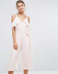 Warehouse Rózsaszín Fodros Overál 44-ES