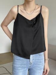 Dazy EC14310 Dazy Aszimmetrikus Felső Vállpántokkal Gombokkal S