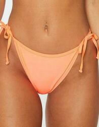 Prettylittlething Bikini Alsó Megkötős Neon Narancssárga Sima Prettylittlething 32