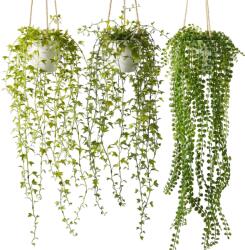 YVONNEYI Set 3 Plante Artificiale Suspendate cu Ghivece, Plante Decorative pentru Interior (b0d8t9vbk6)