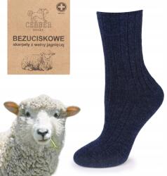CERBER Nyomásmentes báránygyapjú zokni Art. 0251 36-38 Sötétkék (BEZUCISKOWE SKARPETKI Z WEŁNY JAGNIĘCEJ)