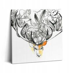 Wallfluent Fotó-Vászonkép Luxus Illusztráció Állatok és Természet Szarvas 60x60 cm (010030010270000074522)