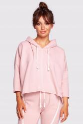 BeWear Női Melegítő Pulóver Pamut Sima Laza Kapucnis Rózsaszín 44/46 2/3XL
