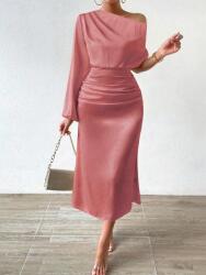 Shein Aszimmetrikus Ruha Midaxi Fodros, Size S, 100% poliészter