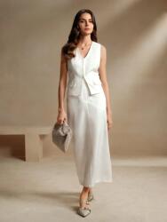 Shein Fehér Szoknya Mellény Szett (M) (587081)