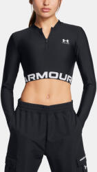 Under Armour Women's HeatGear Rib 1/4 Zip LS тениска Under Armour | Cheren | ЖЕНИ | M