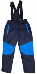 Gyerek téli hótaposó sínadrág levehető vállpántokkal 134 (W-943 granatowo-niebieskie FashionWear)