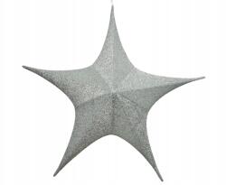 Kaemingk Ezüst csillag csillámos dekorációval 80 cm (8720093170337)