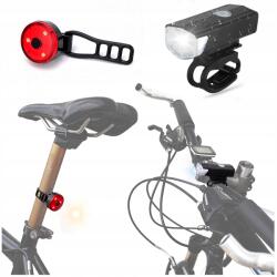  Kerékpár lámpa szett, első és hátsó, kormányra szerelhető, LR-02