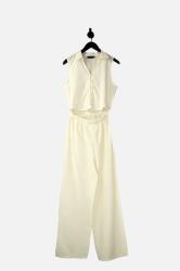 Prettylittlething Ekrü Gombos Overál (40) (565692)