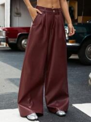 Shein Bordó Bőrutánzat Nadrág (s) (587370)