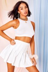 Boohoo H3A203*BOOHOO Klasszikus Krémszínű Szoknya 40 L 1AAA