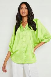Boohoo Citromzöld 3/4-ES Ujjú Ingtunika, Size 36, 100% poliészter (gzz17005-194)