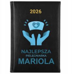 FunnyCase Könyvnaptár 2026 Legjobb Ápolónő Fekete tervező Ajándék Wz (Kalendarz Czarny NAJLEPSZA PIELĘGNIARKA)