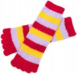Szaleo Női zokni Stripes lábujjakkal kellemes tapintású és meleg Piros (sk22257-7)