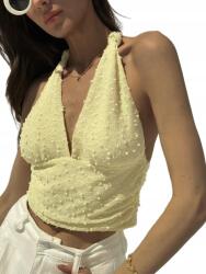 Shein Sárga Megnyakítós Casual Felső 38 M__M
