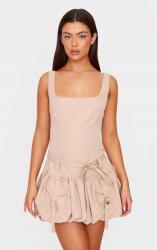 Prettylittlething Ruha, Size XXL, bézs, vállpántokkal