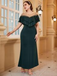 Shein WC26101 Shein Elegáns Ruha Maxi Fodros Hálós Glamour 46