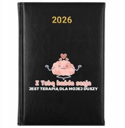 FunnyCase Könyvnaptár 2026 Terápia A Lelkemnek Fekete Tervező Ajándék Wz (Kalendarz Czarny TERAPIA DLA MOJEJ DUSZY)