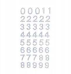 Galeria Papieru Öntapadós kristályok számok ezüst 18mm 40db (251107)