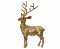 Kaemingk Karácsonyi dekoráció lameta szarvas arany 17x35x54cm