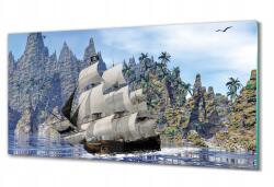 ArtprintCave Üveg falikép Kalóz hajó óceán 100x50 (010010010010100039051)