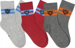 YOCLUB 27-30 3PAK sima pamut zokni Logo jezzy mintával Yoclub (2730 LOGO)