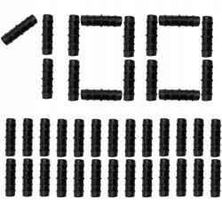 LoveMyGarden Csatlakozó Átvezető Cső Tömlőcsatlakozó 16mm 100 db Erős Fekete (PRZELOT/16/WCISK/AL)