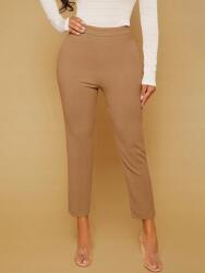 Shein Bézs Magas Derekú Szivarnadrág, Size 40, 95% poliészter, 5% elasztán