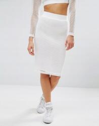 Noisy May Fehér Áttört Mintás MIDI Szoknya S