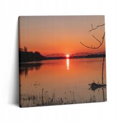 Wallfluent Fotó-Vászonkép Tájkép Tó Naplemente 60x60 cm (010030010270000076015)