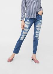 Mango Kék Farmernadrág, szaggatott, Size 34, pamut (221950)