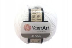 YARNART Jeans Fonal 50g/160m c. 62 hófehér (epasma)