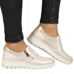  Női Sportcipő Cipzáras Hálós Könnyű (iBUTY 9026 ZŁOTE)