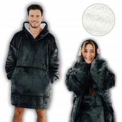 Comfy Moment Kocobluza Szürke #Dark - vastag bolyhos sherpa oversize (Kocobluza #Dark)
